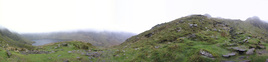 SX20369-85 View down lake Llyn Cau from Craig Lwyd - Cadair Idris.jpg